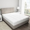 Hastings Home Hastings Home 4-Inch Queen Mattress Topper- Down Filled Featherbed Pillow Top 519827HEO